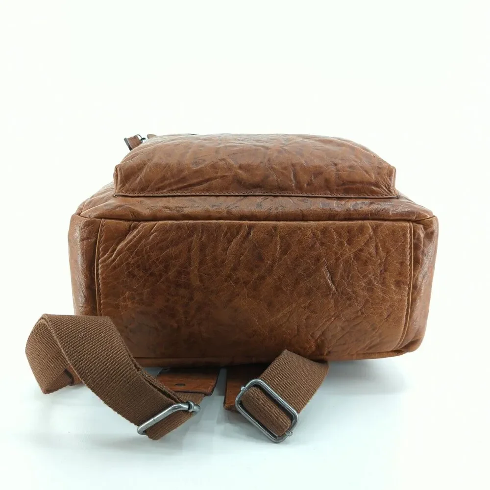 FRYE Backpack Bag Washed Tan Brown Leather Academia School 34DB0524-269 NEW - Picture 7 of 11
